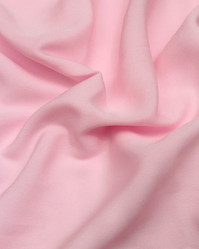 Plain Baby Pink Polyester Crepe Fabric