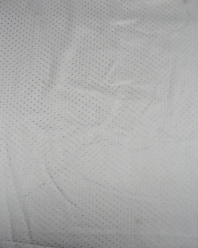 Peach And Golden Dots Print Polyester Chiffon Fabric