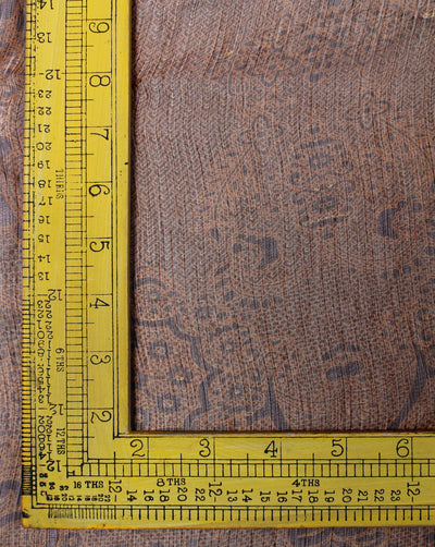 Brown And Yellow Abstract Print Polyester Chiffon Fabric