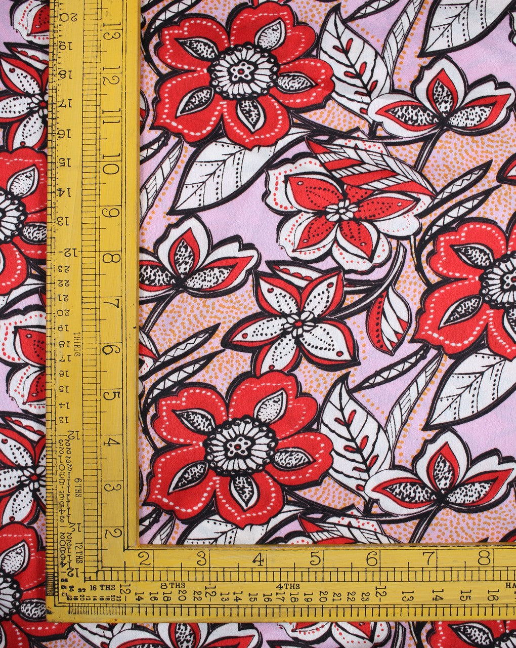 Pink And Multicolor Floral Print Polyester Satin Fabric