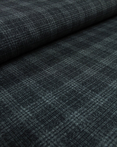 White And Black Checks Design Woolen Tweed Fabric