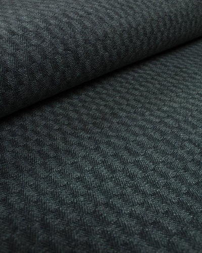 White And Black Checks Design Woolen Tweed Fabric