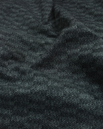 White And Black Checks Design Woolen Tweed Fabric