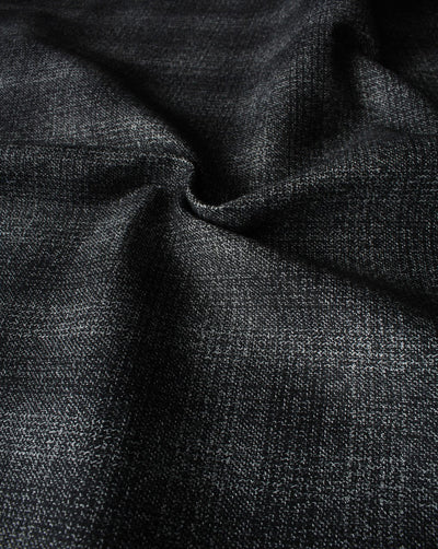 Black Checks Design Woolen Tweed Fabric