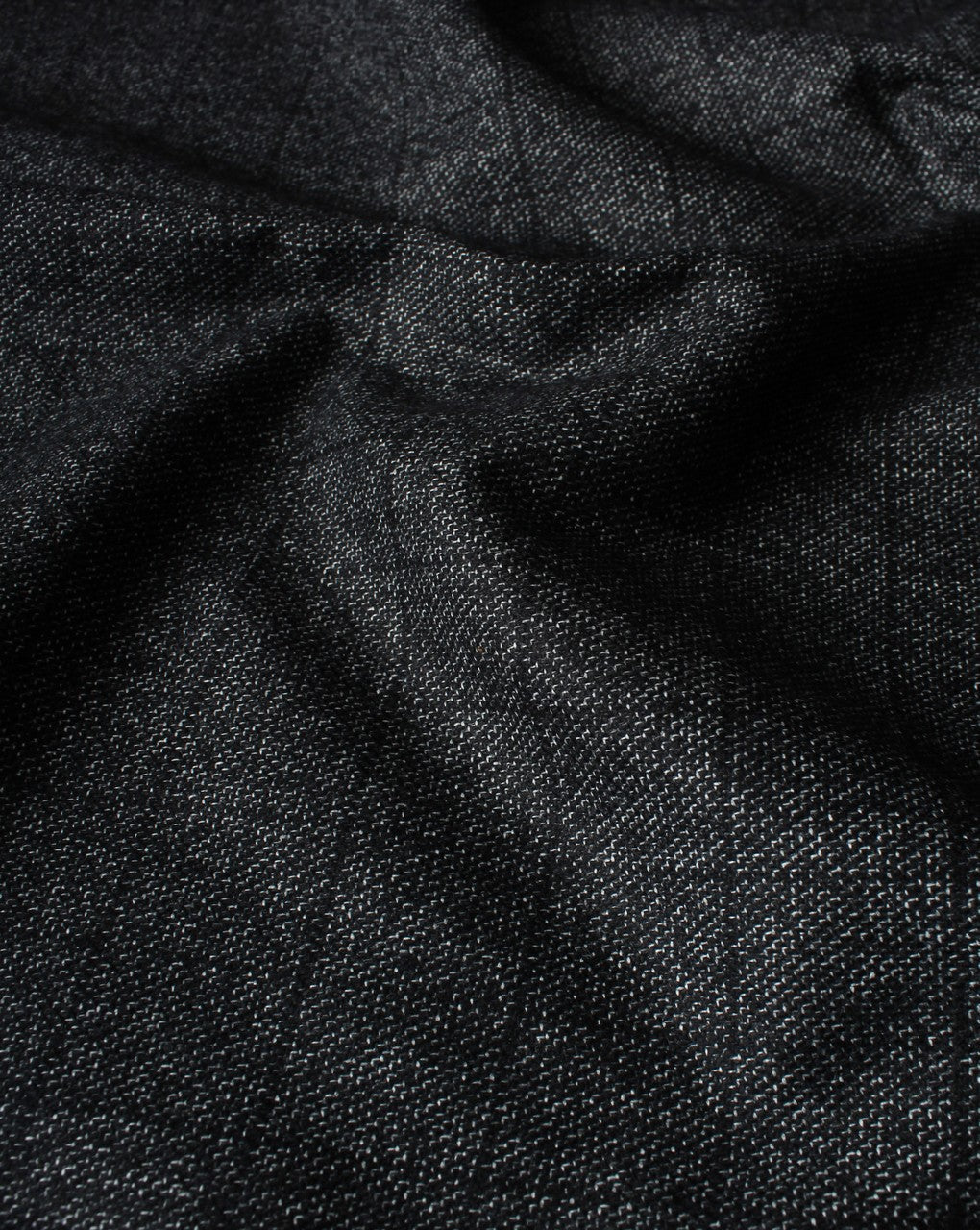 Black Checks Design Woolen Tweed Fabric