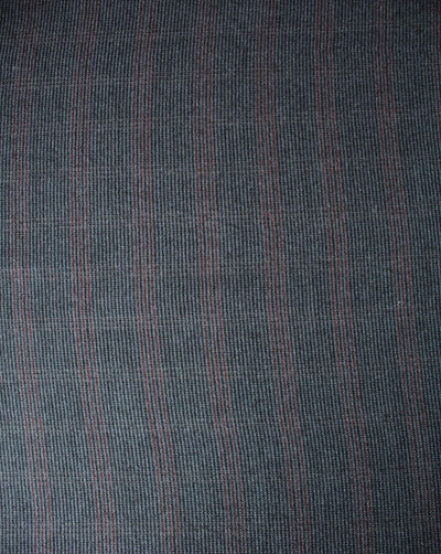 Green And Red Checks Polyester Woolen Fabric