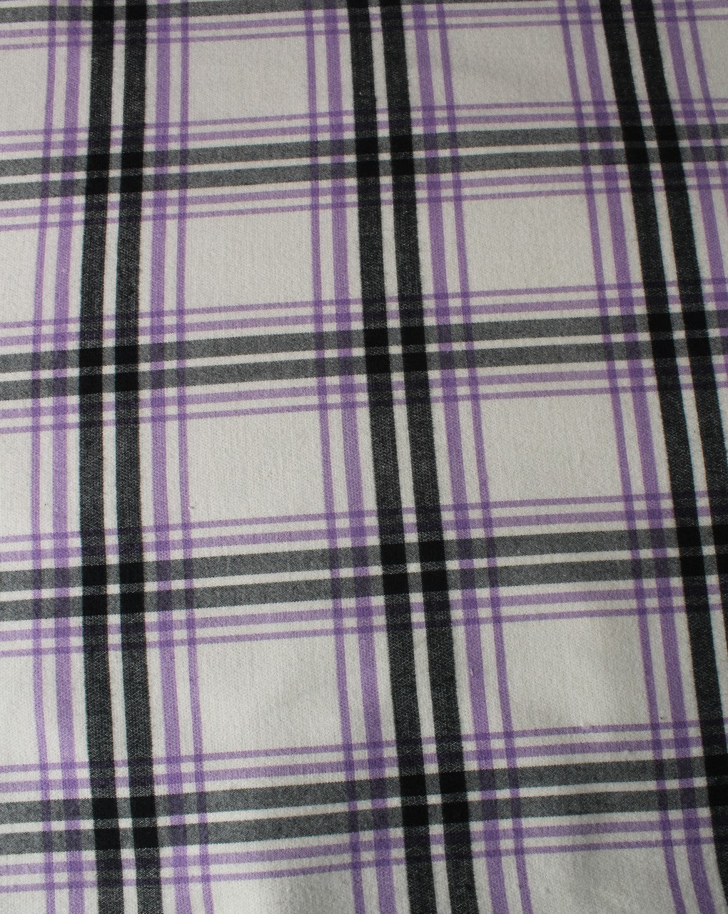 White And Blue Checks Polyester Woolen Fabric