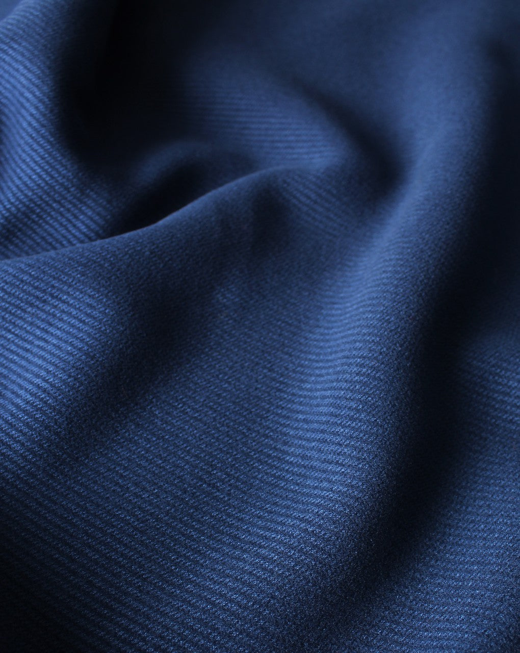 Blue Herringbone Polyester Woolen Fabric