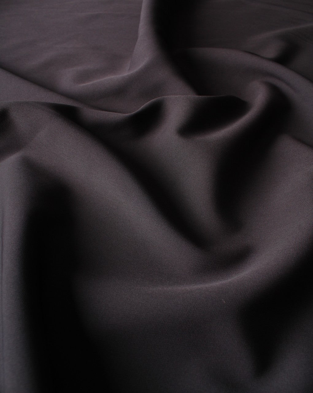 Plain Slate Grey Polyester Crepe Fabric