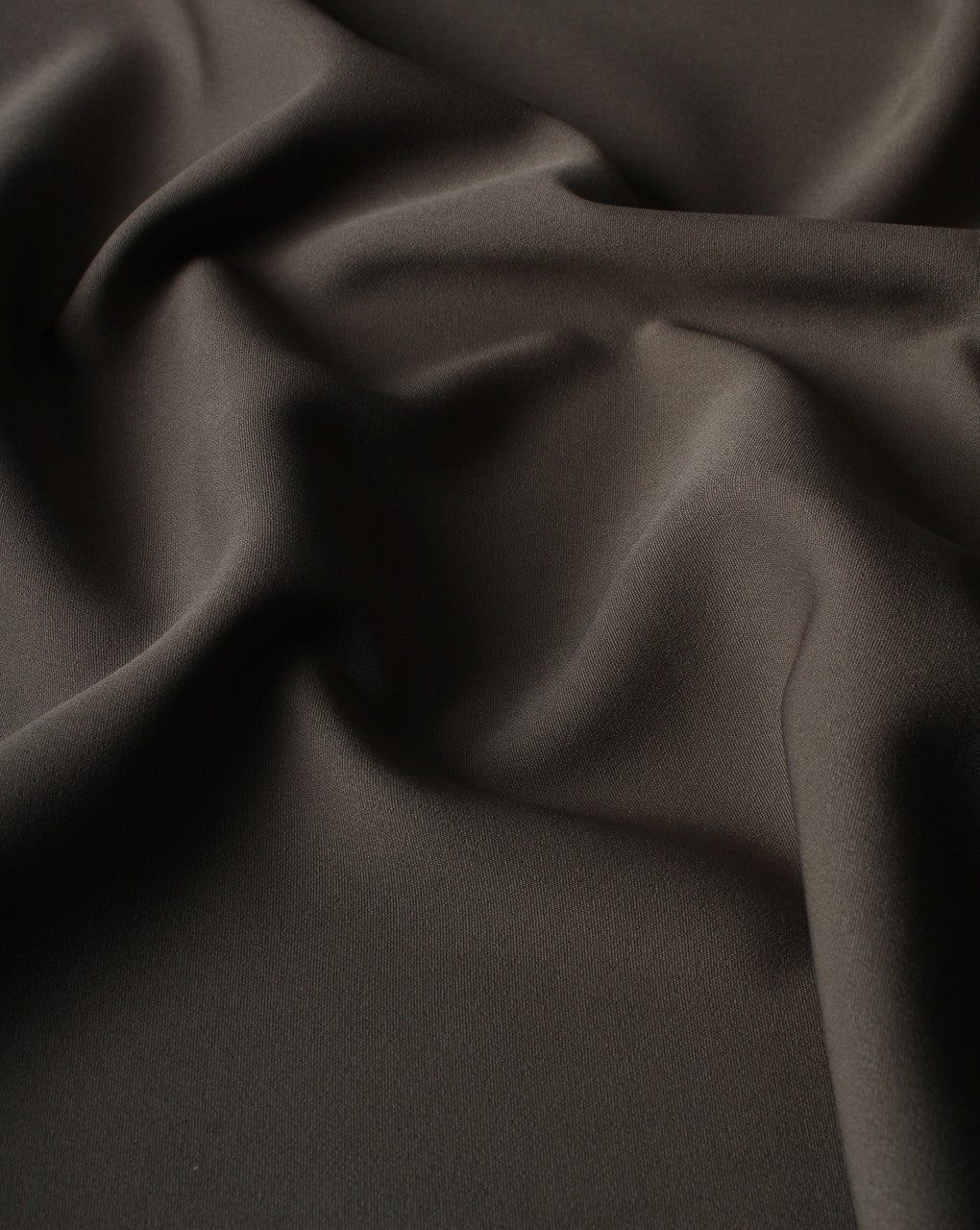 Plain Khaki Polyester Crepe Fabric
