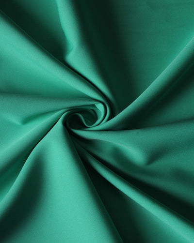 Plain Green Polyester Crepe Fabric