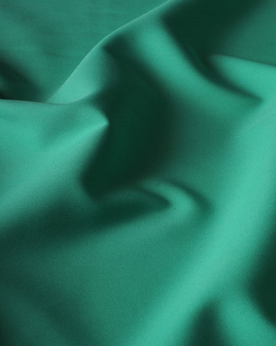 Plain Green Polyester Crepe Fabric