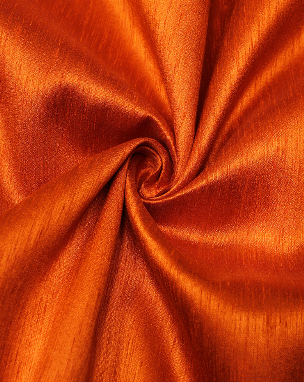 Plain Orange Poly Dupion Fabric