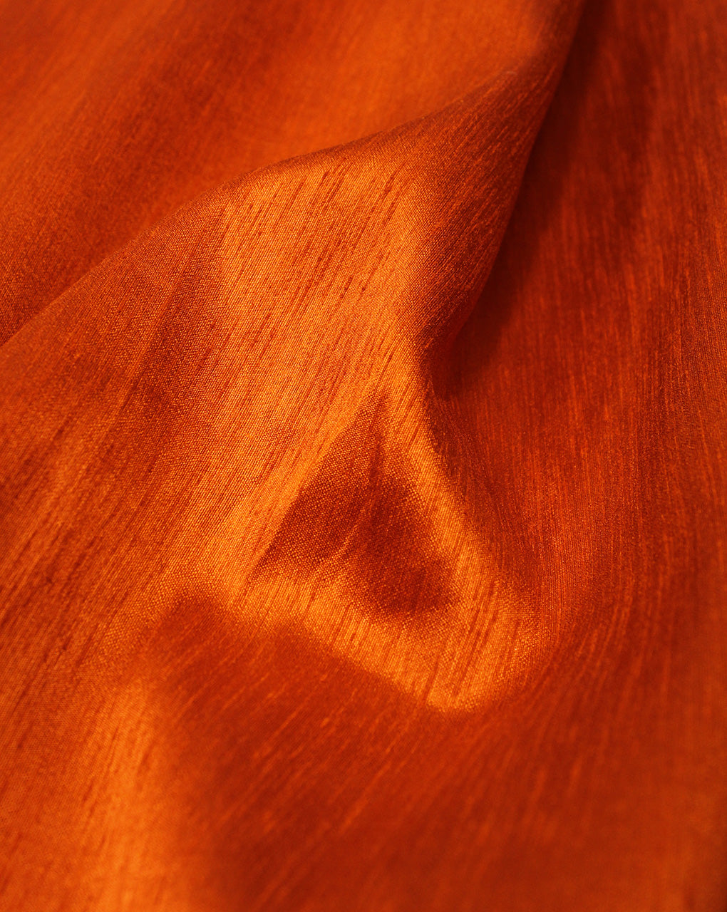 Plain Orange Poly Dupion Fabric