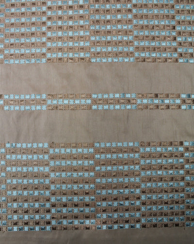 Polyester Dupion Embroidered Fabric
