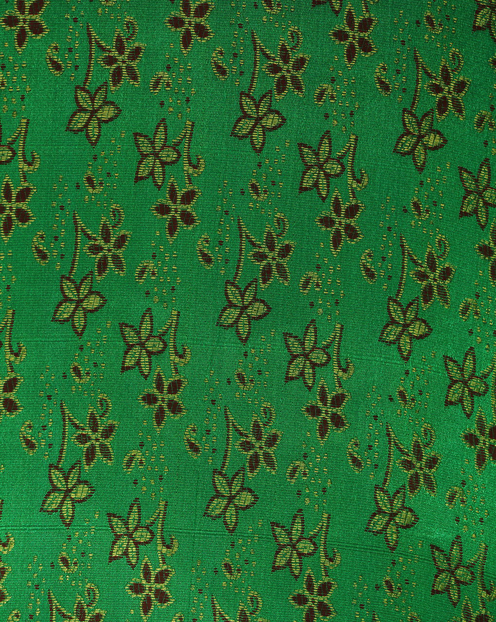Multicolor Floral Design Polyester Dupion Jacquard Fabric