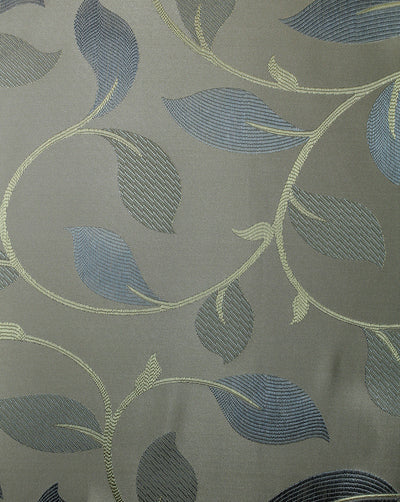 Light Golden Leaf Design Polyester Dupion Jacquard Fabric