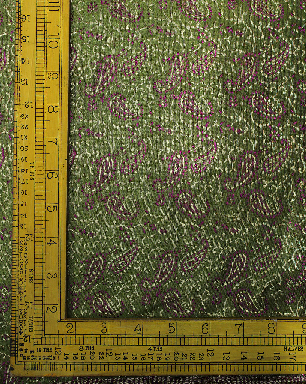 Multicolor Paisely Design Polyester Dupion Jacquard Fabric