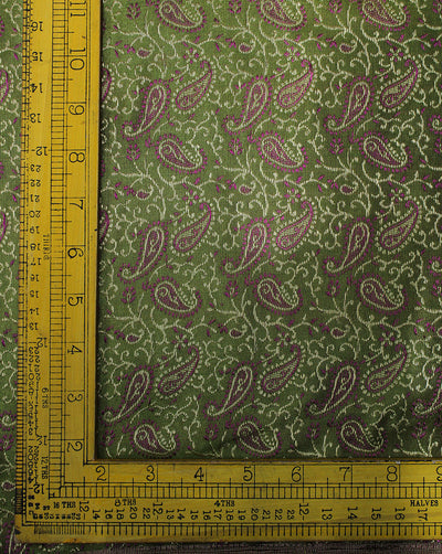 Multicolor Paisely Design Polyester Dupion Jacquard Fabric