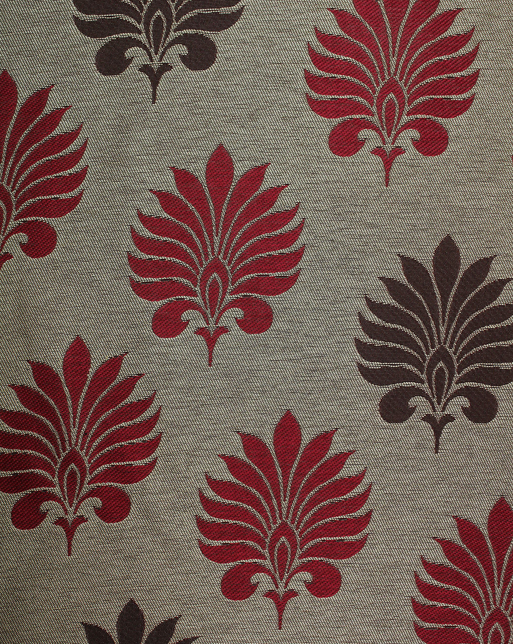 Multicolor Leaf Design Polyester Dupion Jacquard Fabric