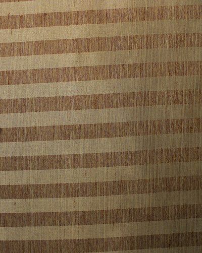 Beige Stripes Design Polyester Dupion Embroidery Fabric