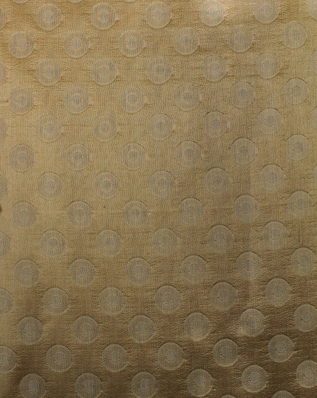 Beige Circle Design Polyester Dupion Jacquard Fabric