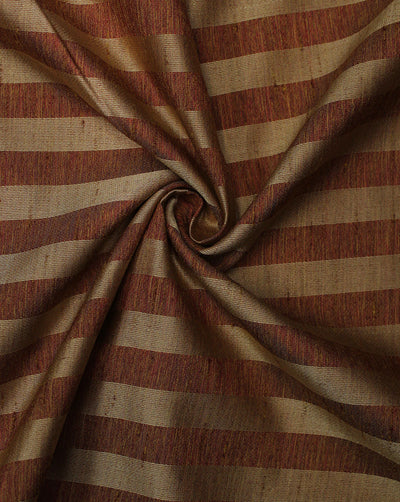 Orange Stripes Design Polyester Dupion Jacquard Fabric