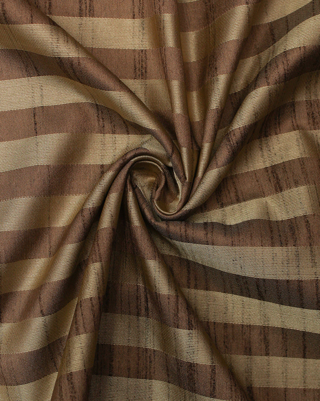 Gold Metallic Stripes Design Polyester Dupion Jacquard Fabric