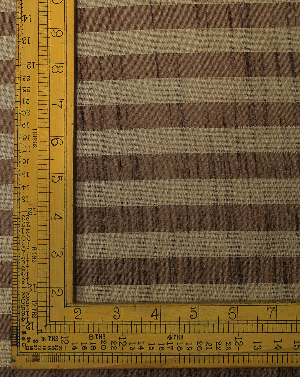 Gold Metallic Stripes Design Polyester Dupion Jacquard Fabric