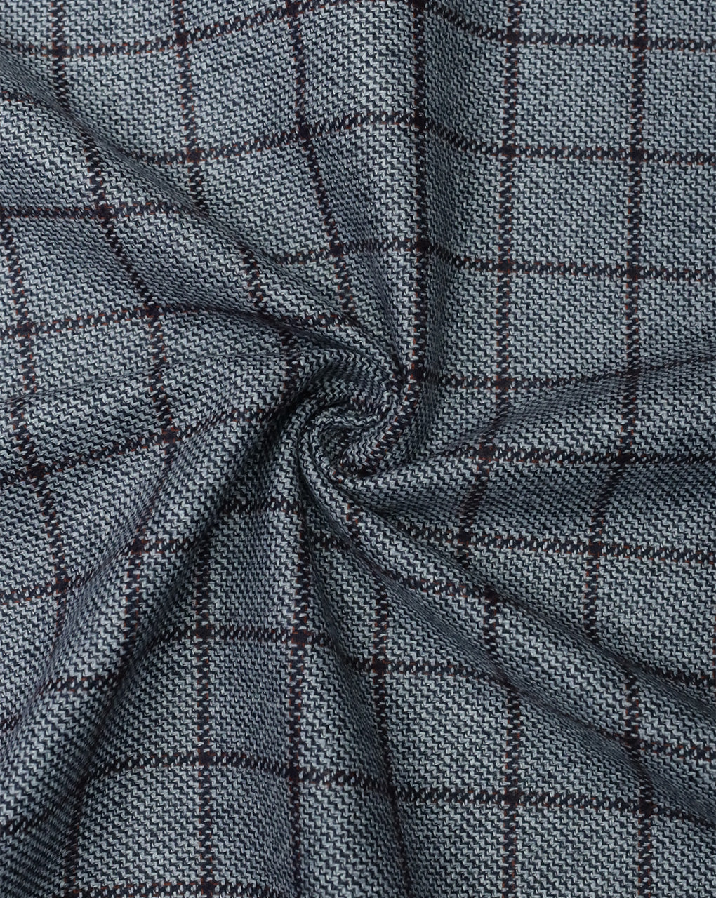 Checks Woolen Tweed Fabric ( Width 54 Inches )