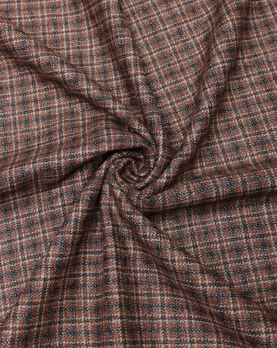 CHECKS WOOLEN TWEED FABRIC ( WIDTH 54 INCHES )