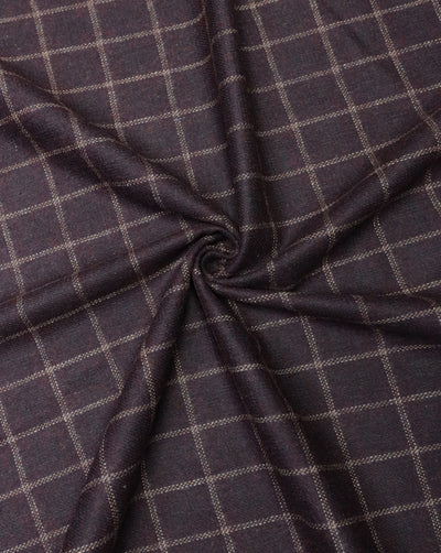 CHECKS WOOLEN TWEED FABRIC ( WIDTH 54 INCHES )