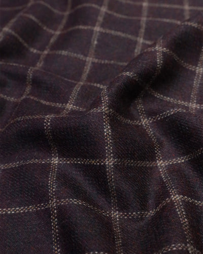 CHECKS WOOLEN TWEED FABRIC ( WIDTH 54 INCHES )