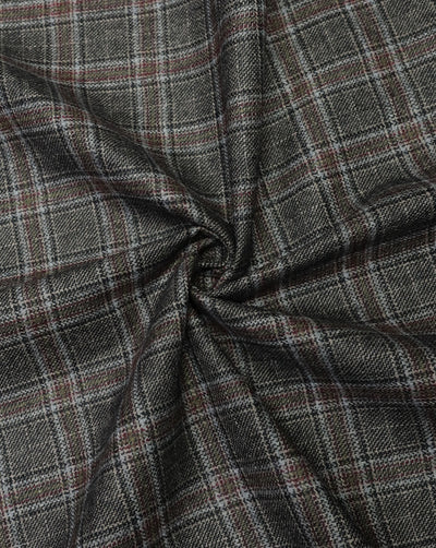 CHECKS WOOLEN TWEED FABRIC ( WIDTH 54 INCHES )