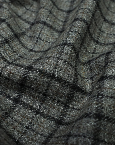 CHECKS WOOLEN TWEED FABRIC ( WIDTH 54 INCHES )