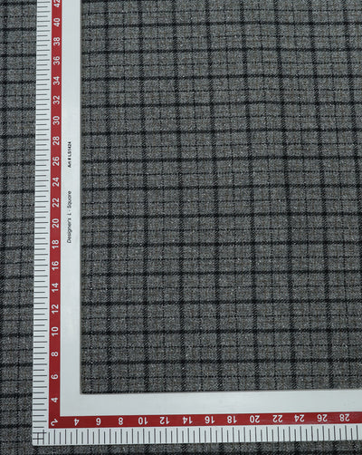CHECKS WOOLEN TWEED FABRIC ( WIDTH 54 INCHES )