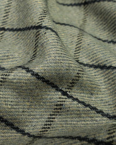 CHECKS WOOLEN TWEED FABRIC ( WIDTH 54 INCHES )