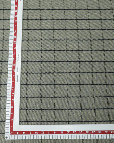 CHECKS WOOLEN TWEED FABRIC ( WIDTH 54 INCHES )