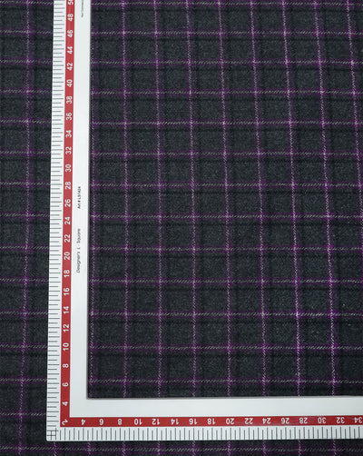 CHECKS WOOLEN TWEED FABRIC ( WIDTH 54 INCHES )