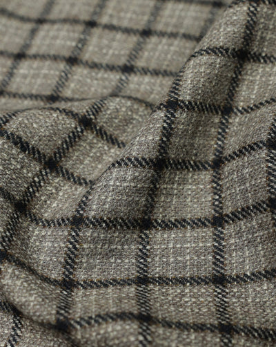 CHECKS WOOLEN TWEED FABRIC ( WIDTH 54 INCHES )