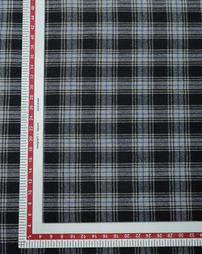 CHECKS WOOLEN TWEED FABRIC ( WIDTH 54 INCHES )