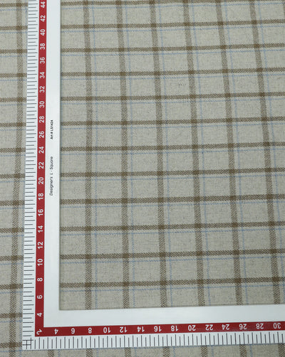 CHECKS WOOLEN TWEED FABRIC ( WIDTH 54 INCHES )