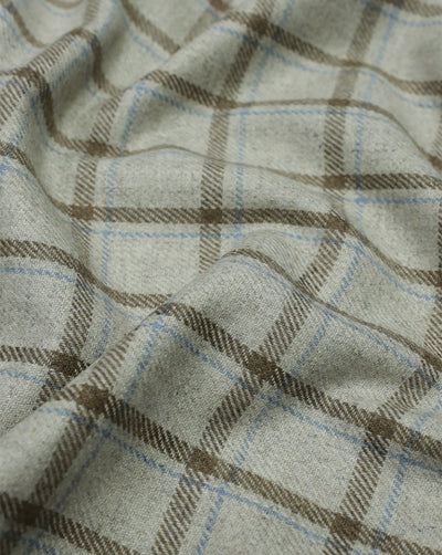 CHECKS WOOLEN TWEED FABRIC ( WIDTH 54 INCHES )