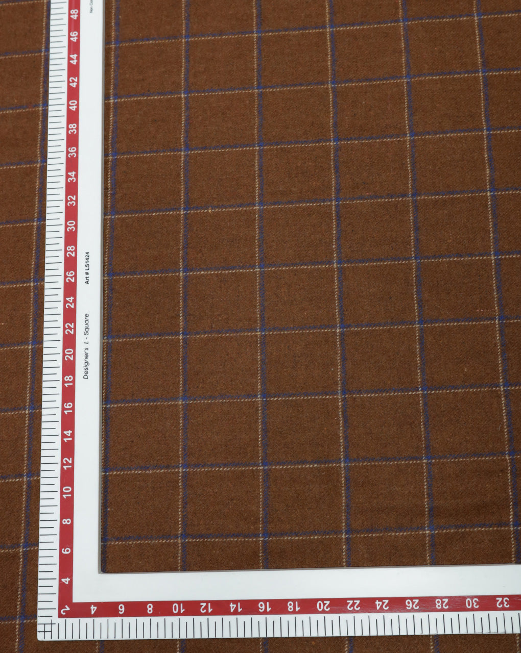 CHECKS WOOLEN TWEED FABRIC ( WIDTH 54 INCHES )