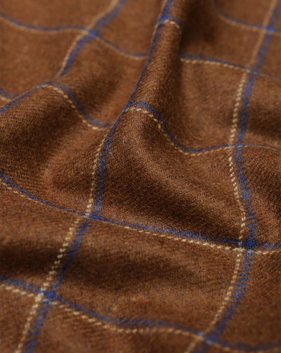 CHECKS WOOLEN TWEED FABRIC ( WIDTH 54 INCHES )