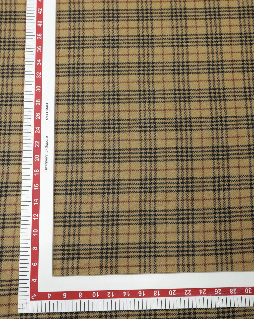 CHECKS WOOLEN TWEED FABRIC ( WIDTH 54 INCHES )