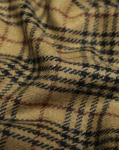 CHECKS WOOLEN TWEED FABRIC ( WIDTH 54 INCHES )