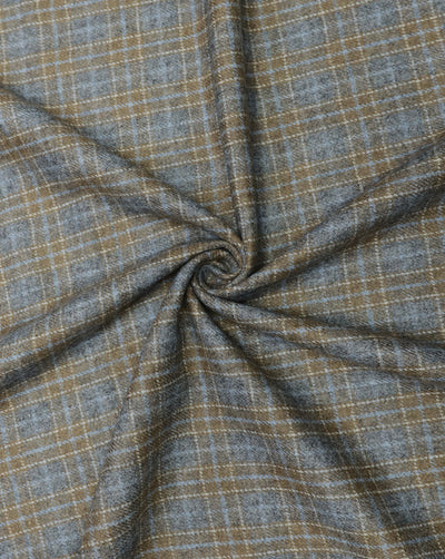 CHECKS WOOLEN TWEED FABRIC ( WIDTH 54 INCHES )