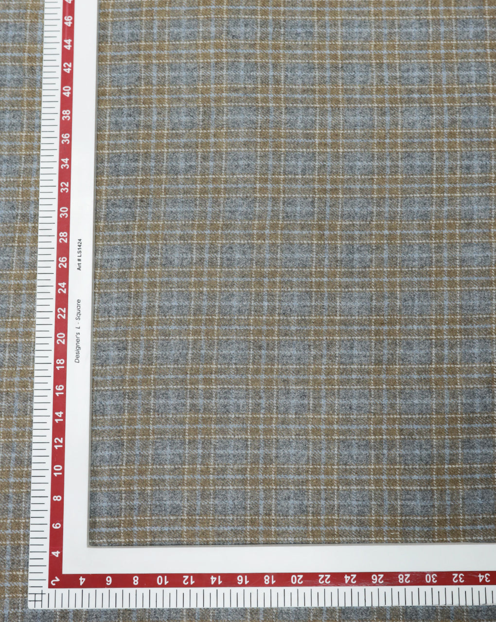 CHECKS WOOLEN TWEED FABRIC ( WIDTH 54 INCHES )