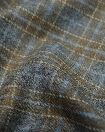 CHECKS WOOLEN TWEED FABRIC ( WIDTH 54 INCHES )